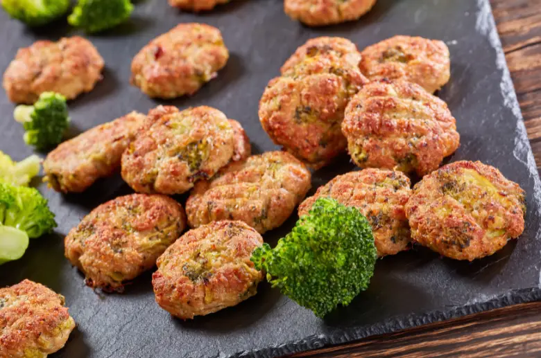 broccoli chicken fritters