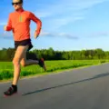 Man running on the road