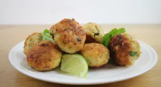 Chicken Meatballs with a Cheesy Twist